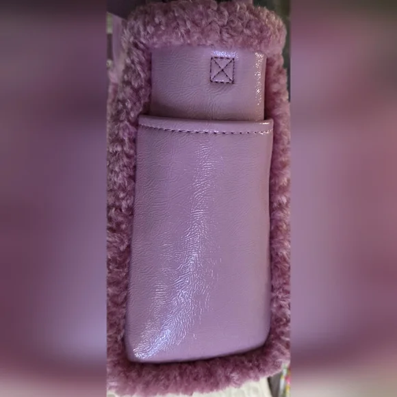 Kate Spade Jette Faux Shearling Pink Quartz Tote Bag New W/out Tags - Picture 7 of 9